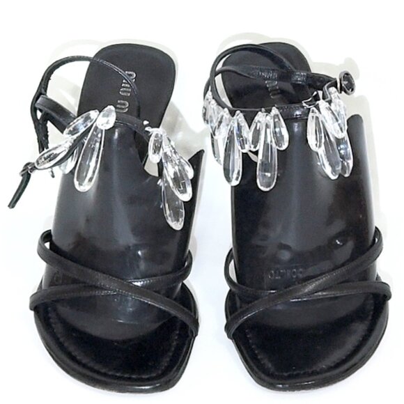 Miu Miu Crystal Tear Drop Sandals - Picture 6 of 11